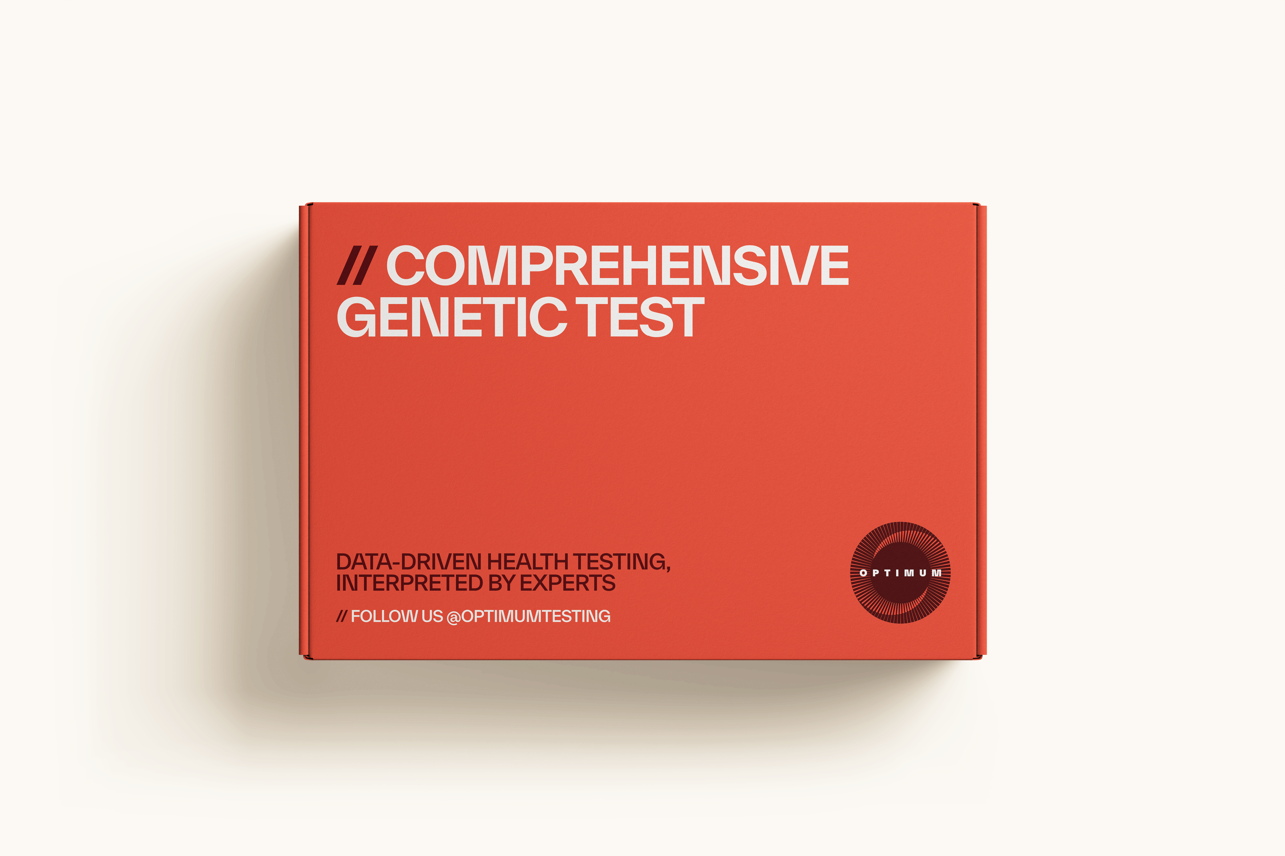 Red box labeled 'Comprehensive Genetic Test' on a white background