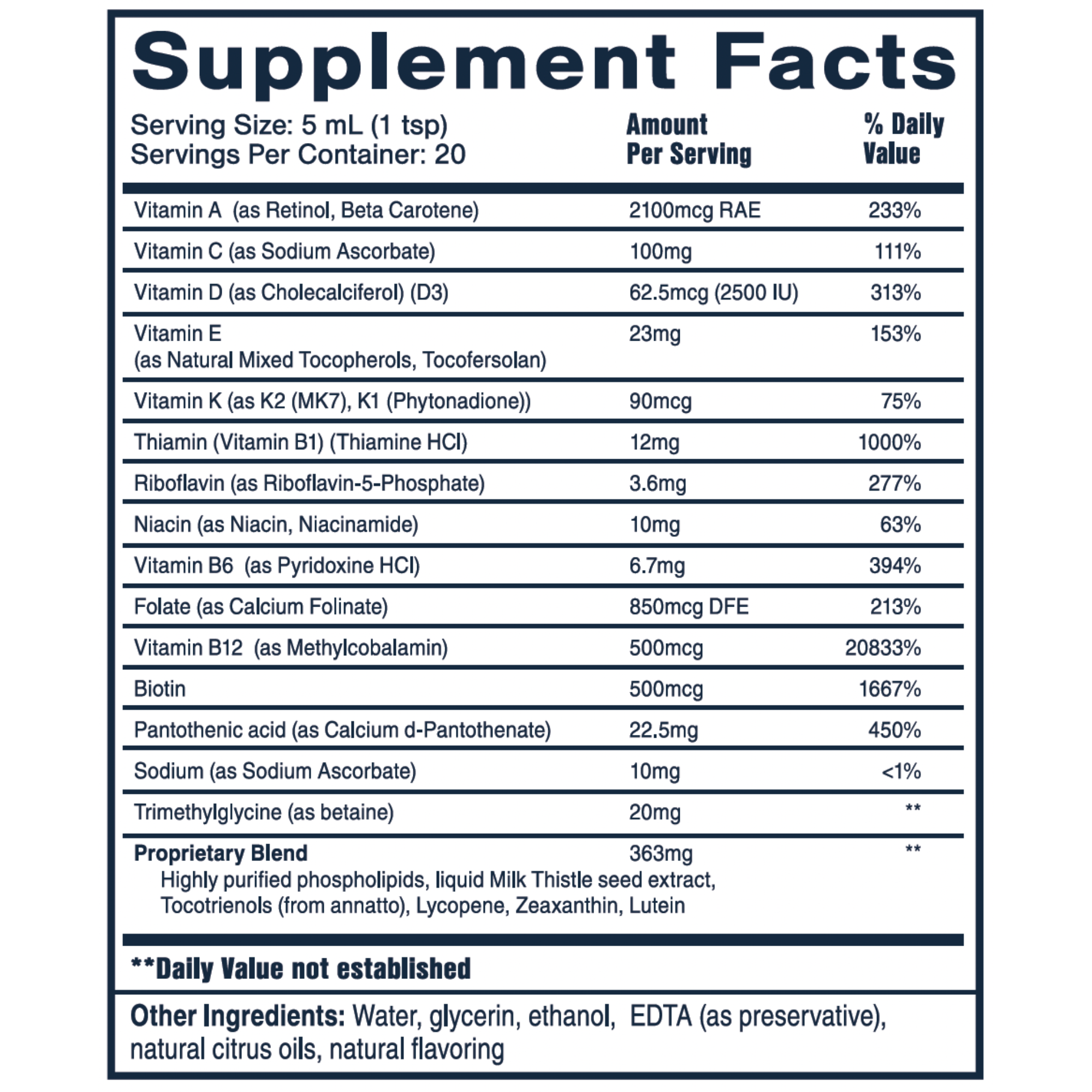 QUICKSILVER SCIENTIFIC ULTRA VITAMIN (100ml)
