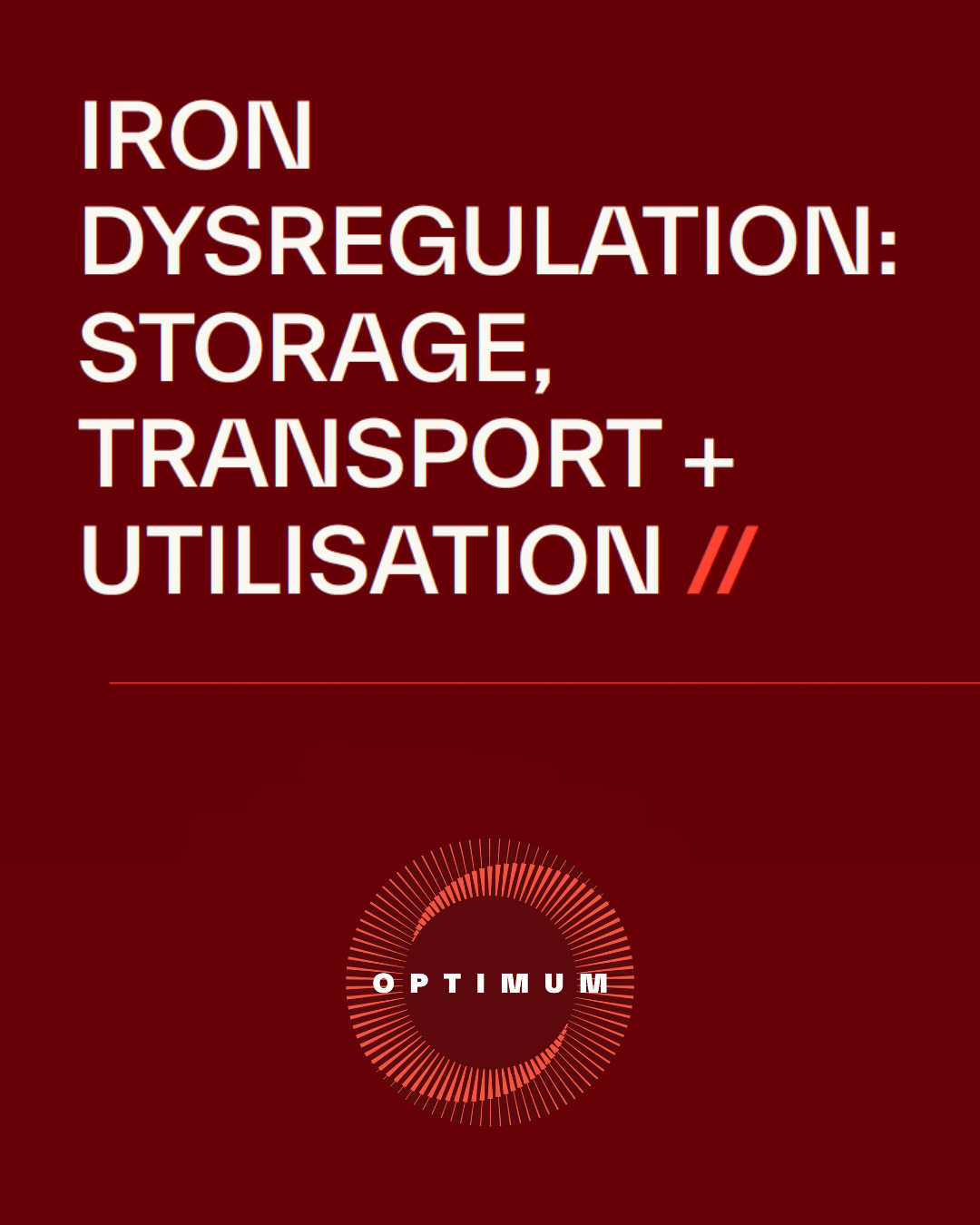 Iron Dysregulation Storage, Transport + Utilisation