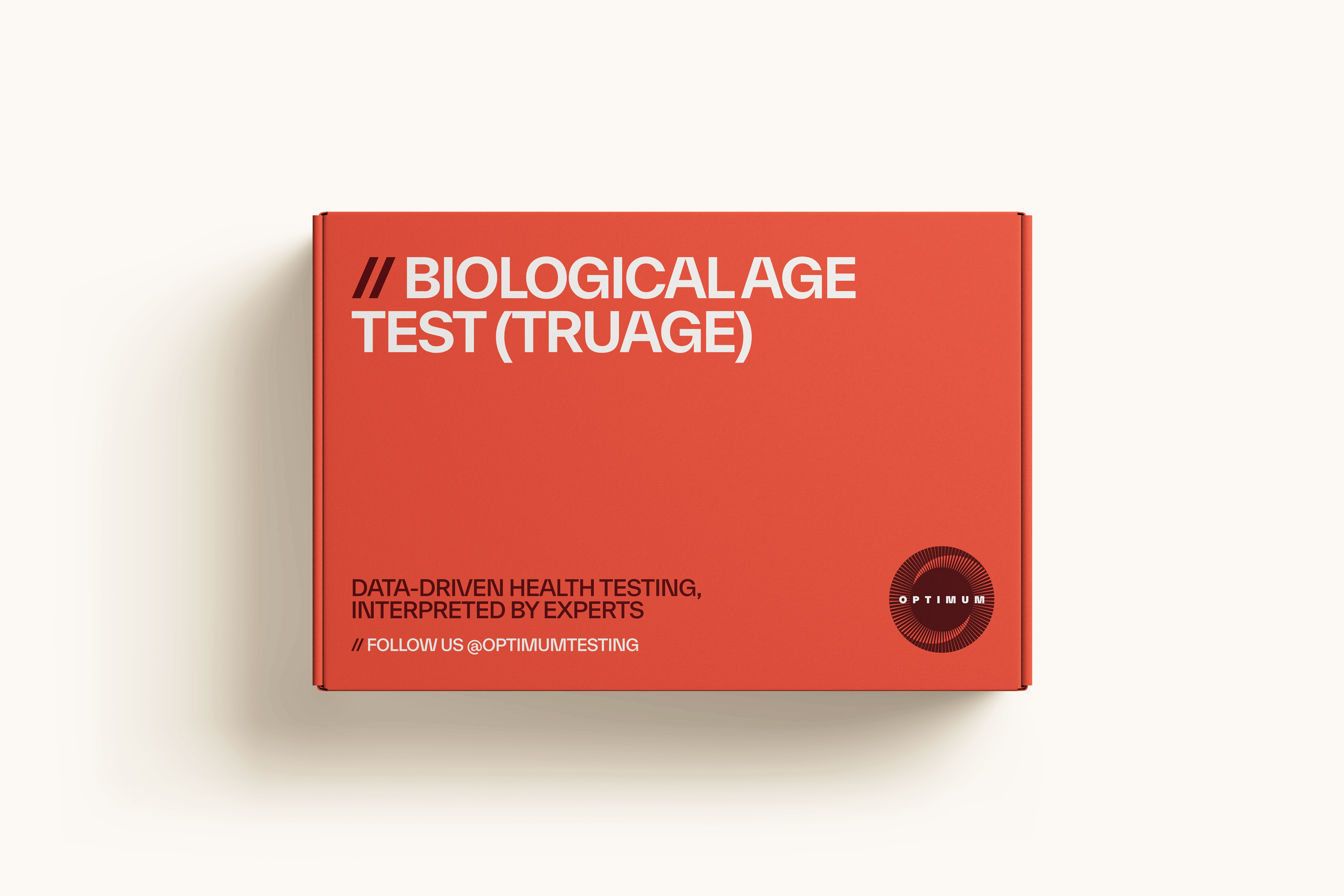 Red box labeled 'Biological Age Test (TruAge)' on a white background