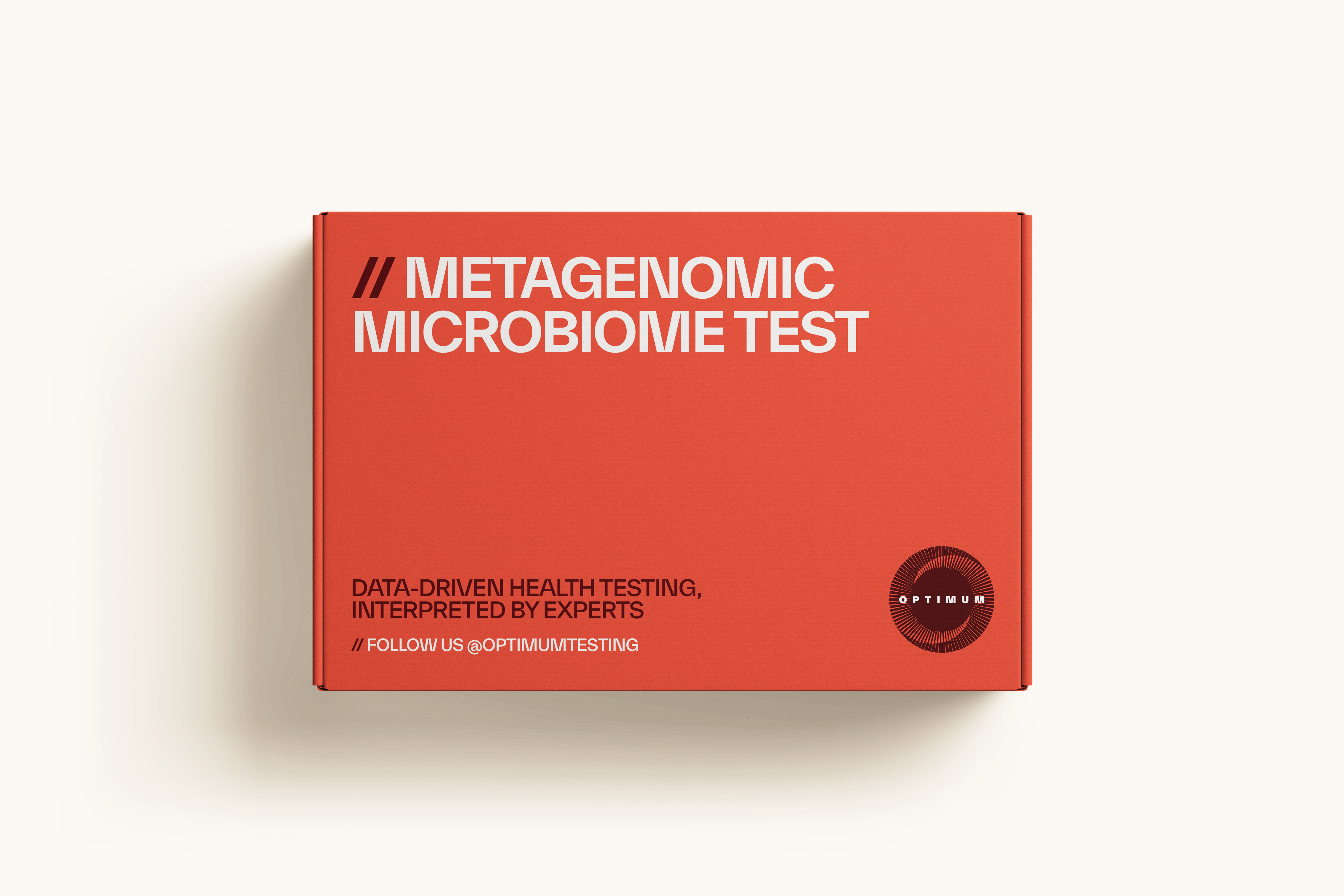 Red box labeled 'Metagenomic Microbiome Test' on a white background