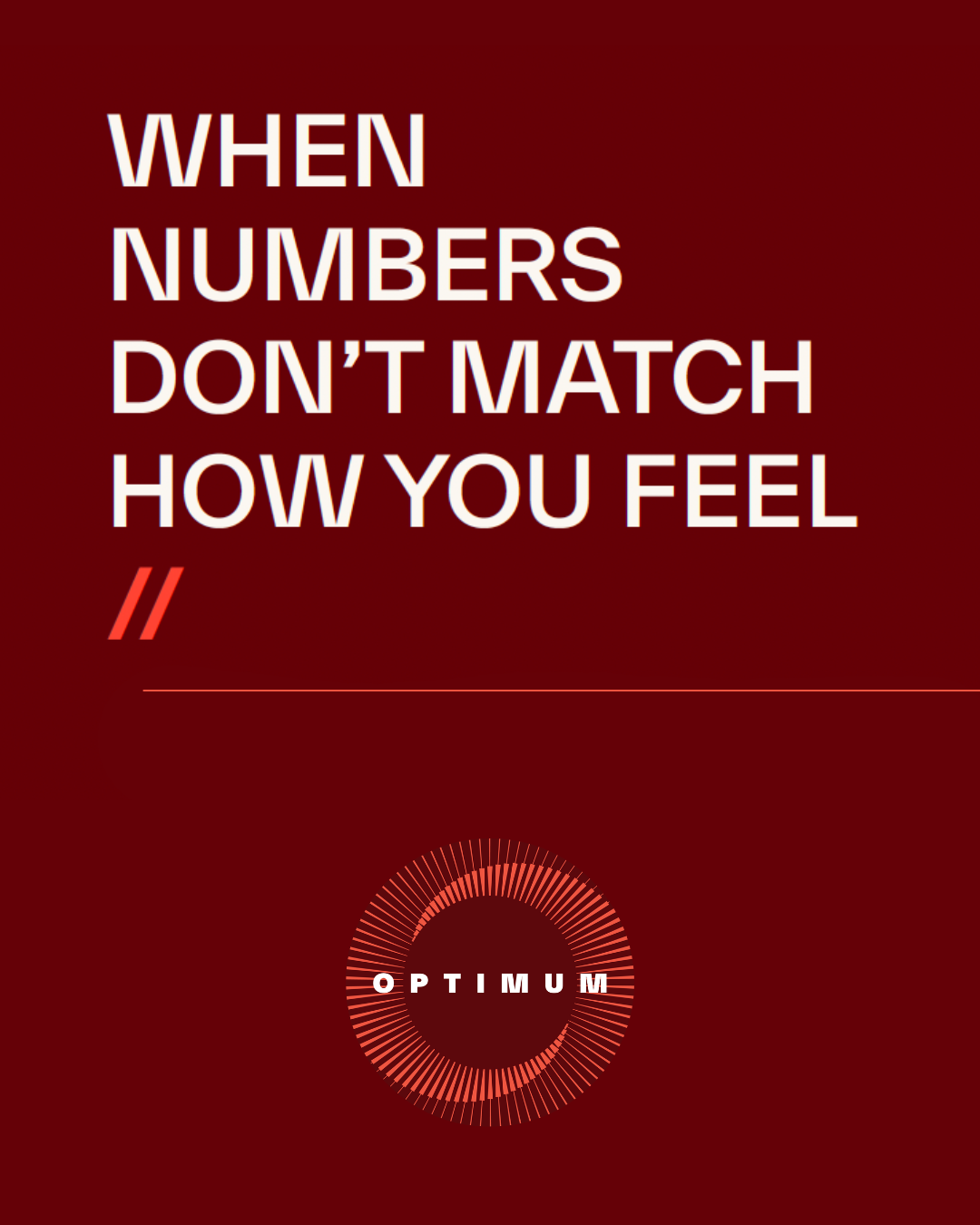 Red background with white text and Optimum logo